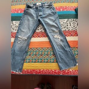 Mother Tomcat Frayed Ankle Jeans Size 31